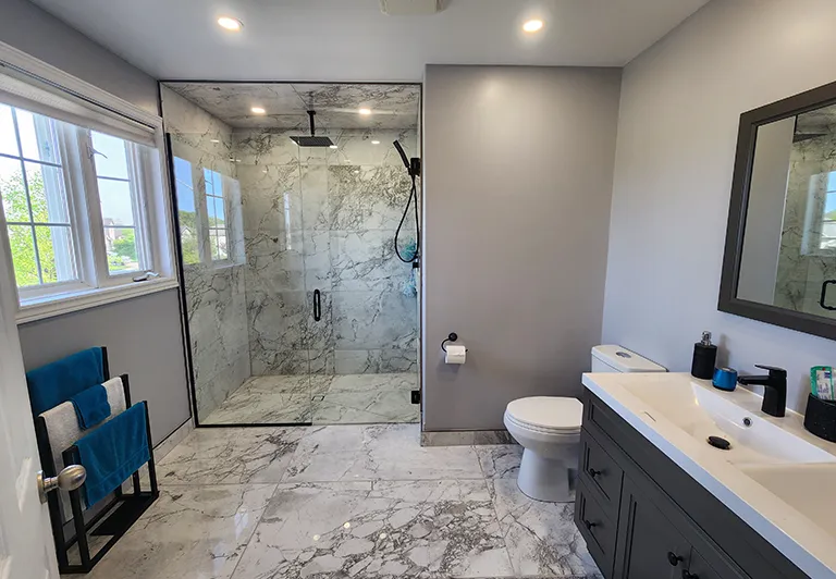 glass shower bathroom